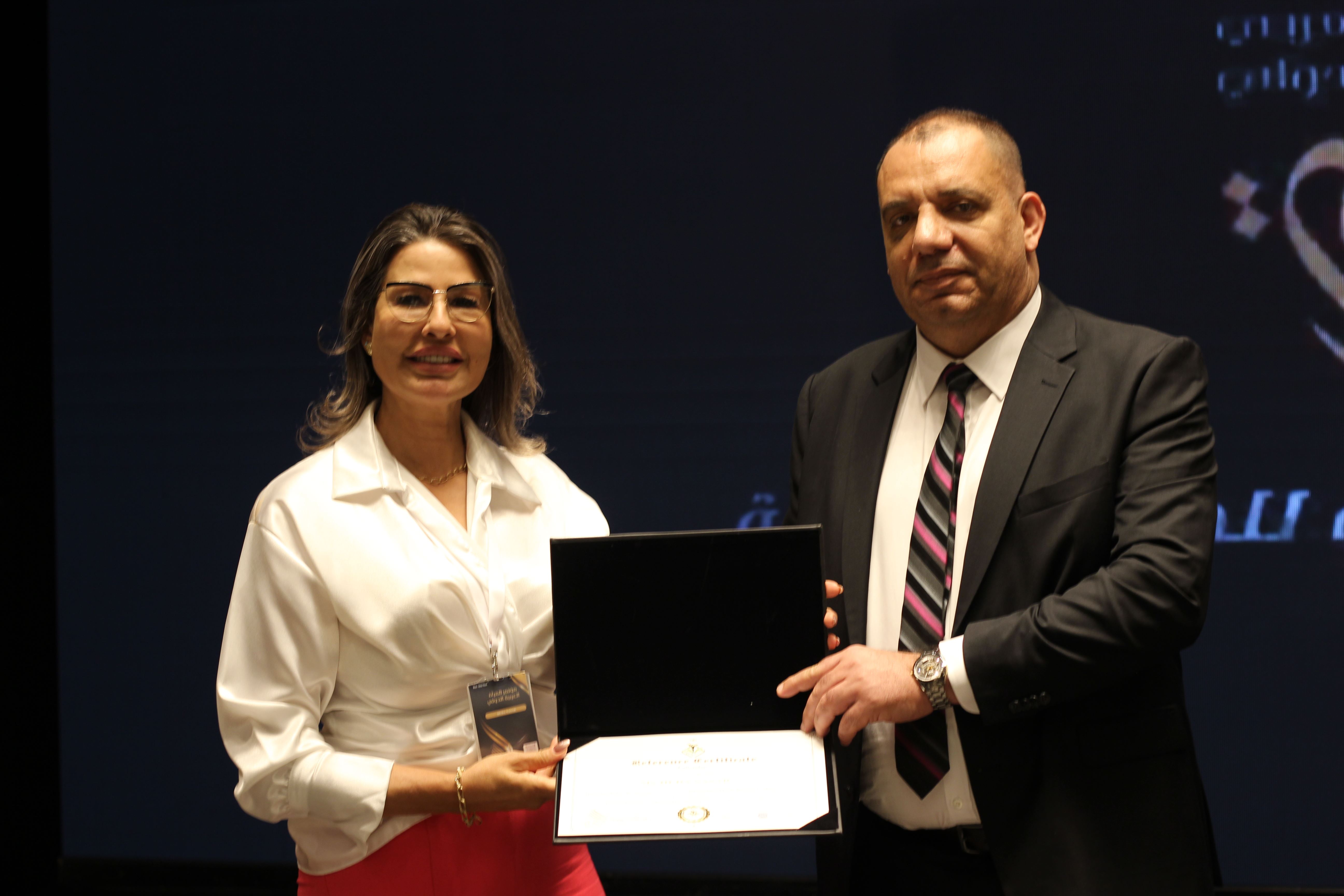 Palestinian businesswoman Huda Nassar met with Mohammed Mansur.